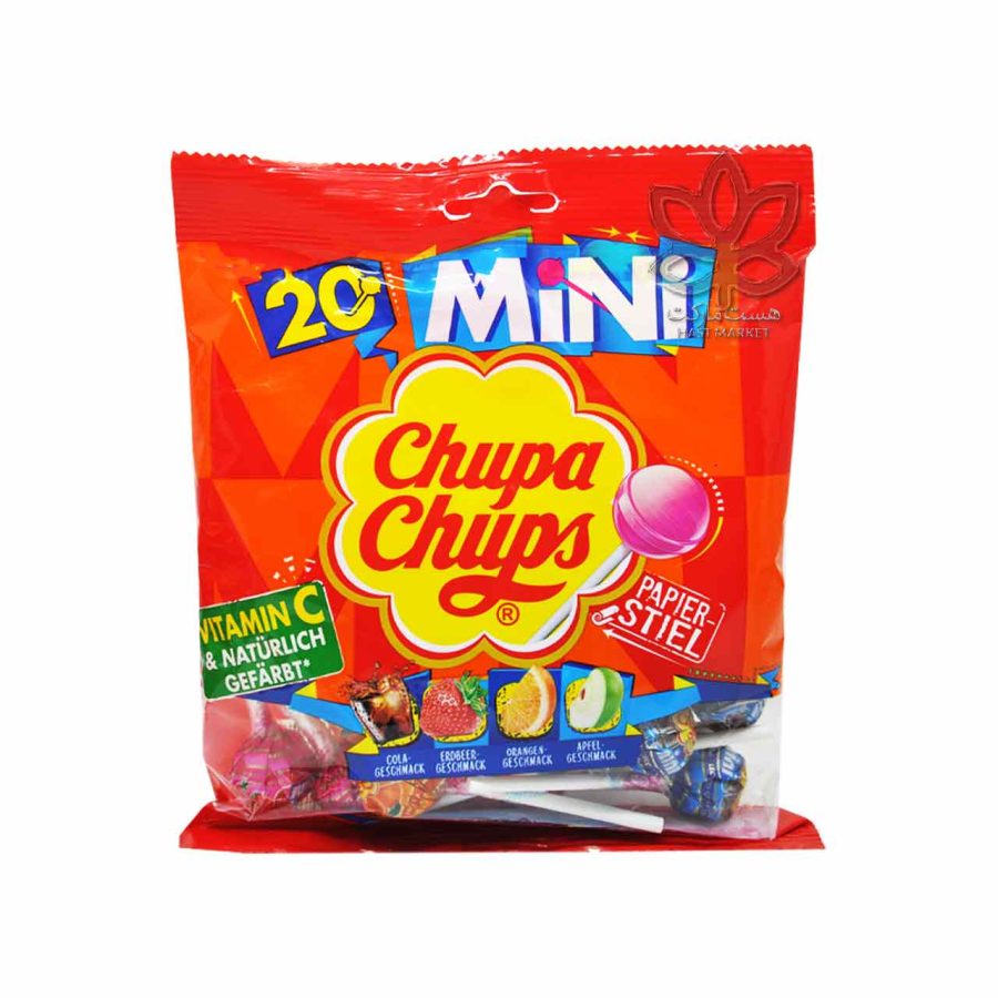 آبنبات چوبی کوچک چهار طعم میوه ای ۲۰ عدد چاپا چاپس - chupa chups