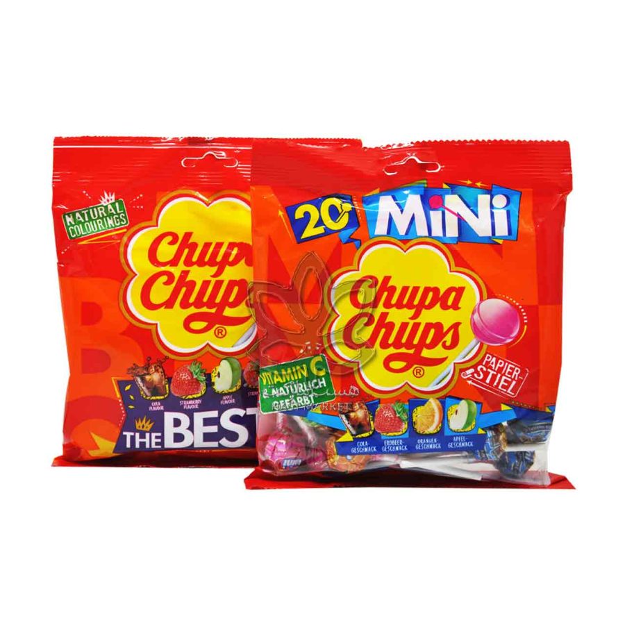 آبنبات چوبی کوچک چهار طعم میوه ای ۲۰ عدد چاپا چاپس - chupa chups