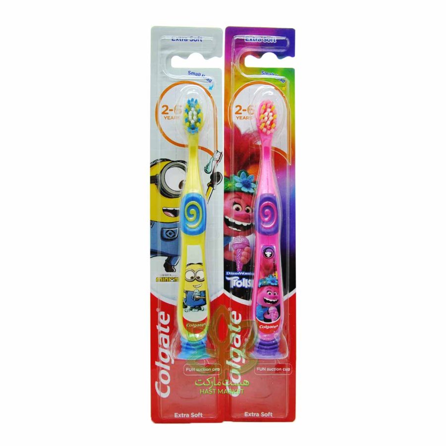 مسواک کولگیت کودکان 6-2 سال با برس خیلی نرم دخترانه ترول - colgate - Image 3