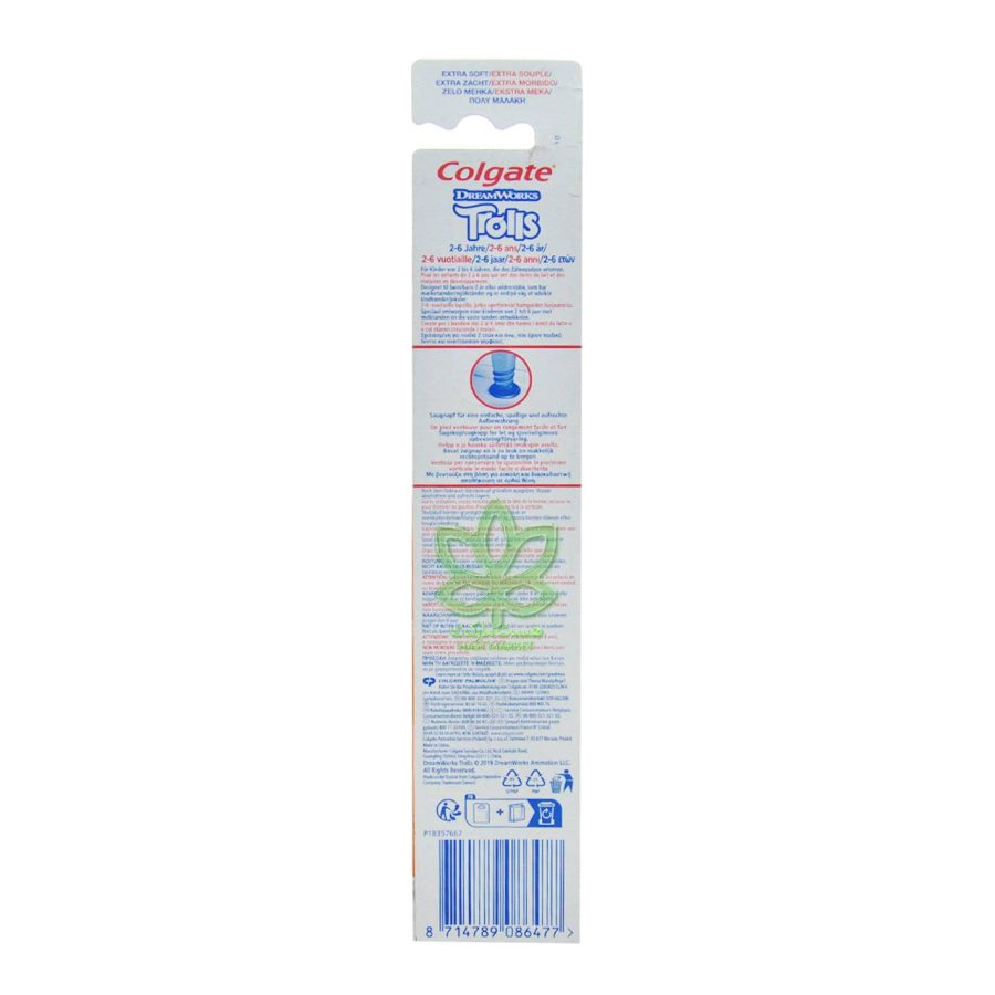 مسواک کولگیت کودکان 6-2 سال با برس خیلی نرم دخترانه ترول - colgate - Image 2