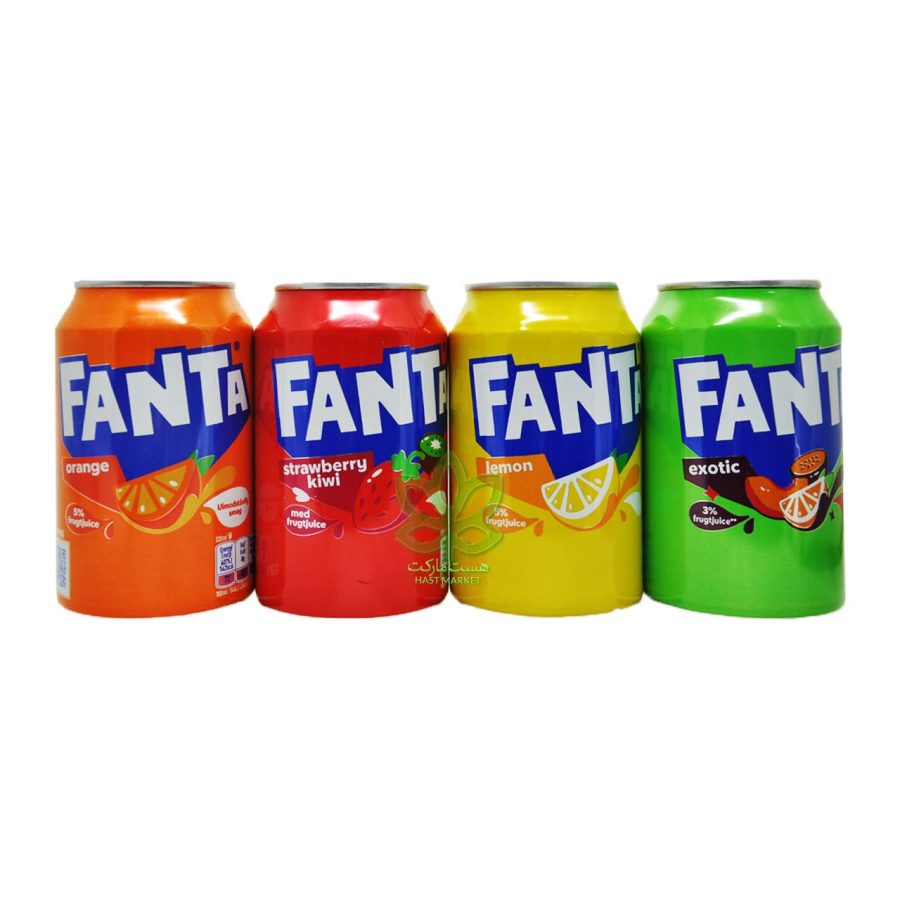 نوشابه فانتا توت فرنگی و کیوی 330 میل قوطی - fanta - Image 2