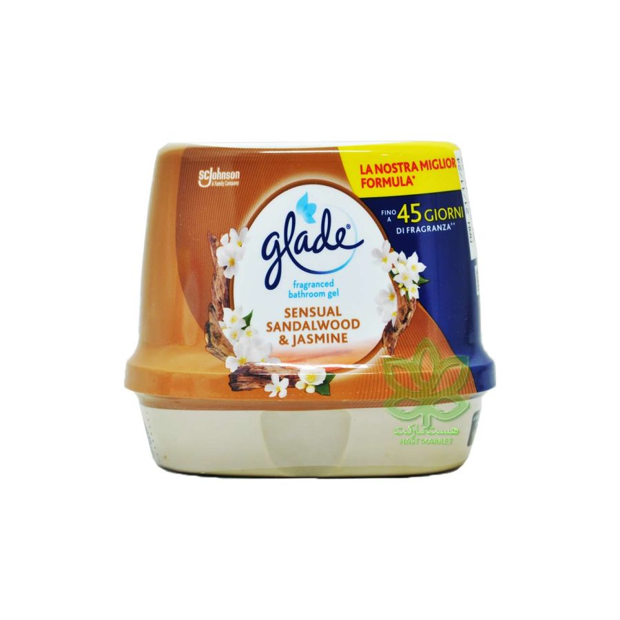 ژل خوشبو کننده هوا گلید چوب صندل و یاس 180 گرم - glade