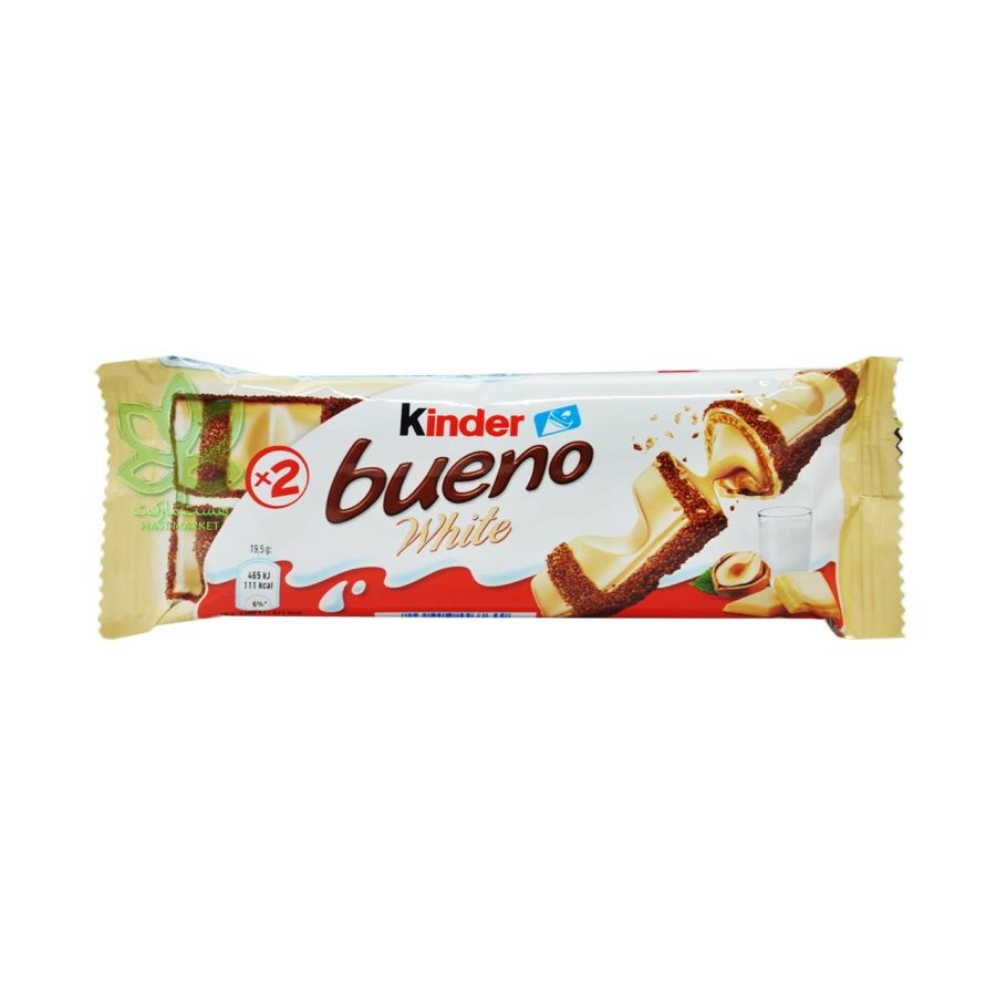 بیسکوییت با شکلات سفید و مغز کرم فندقی ۴۰ گرم کیندر بوینو - kinder
