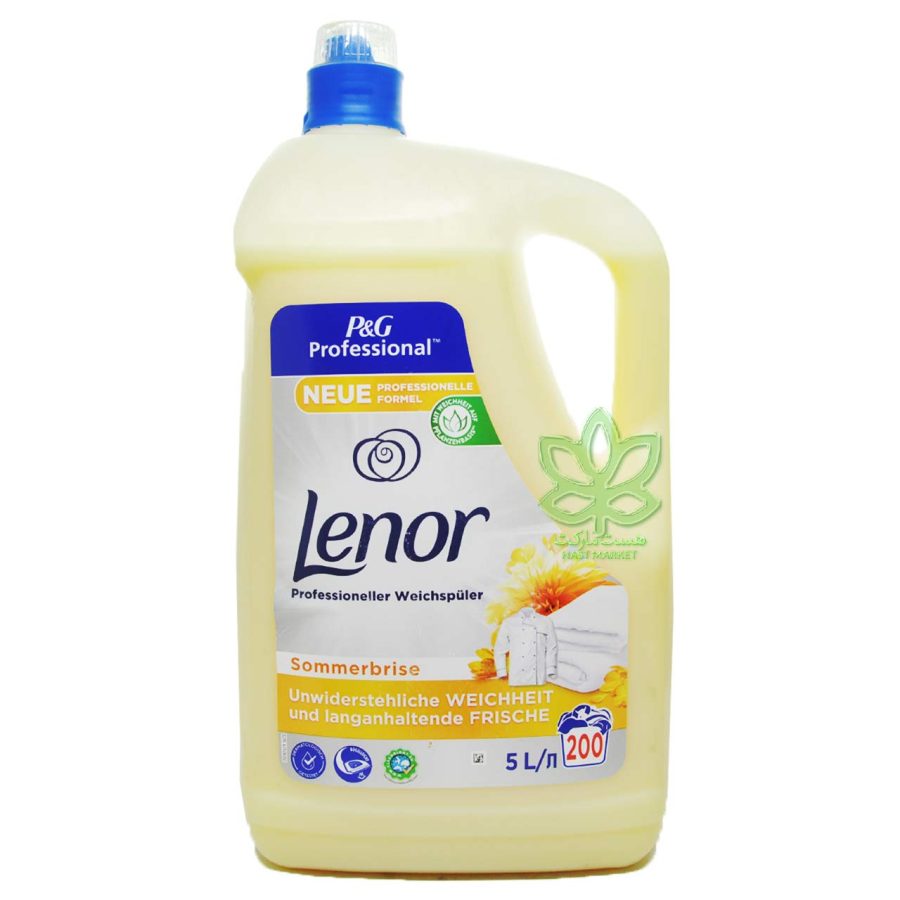 نرم کننده لباس لنور رایحه نسیم تابستانی 5 لیتر - lenor