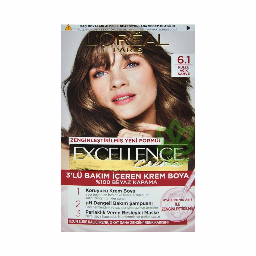 کیت رنگ مو لورال شماره 6.1 قهوه ای دودی - loreal