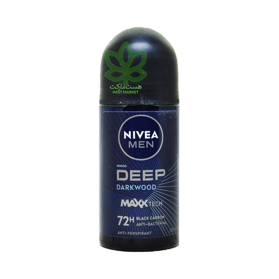 مام رول ضد تعریق نیوآ دیپ دارک وود آقایان آنتی باکتریال 50 میل - nivea