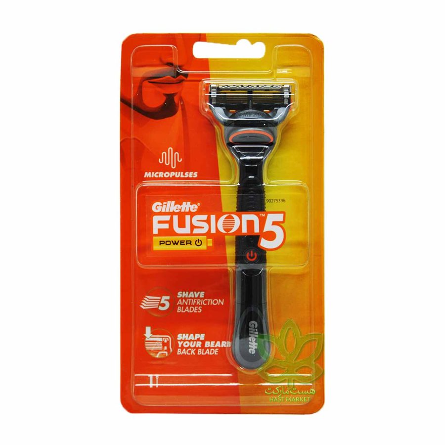 دسته تیغ ژیلت فیوژن فایو پاور باتری خور - gillette