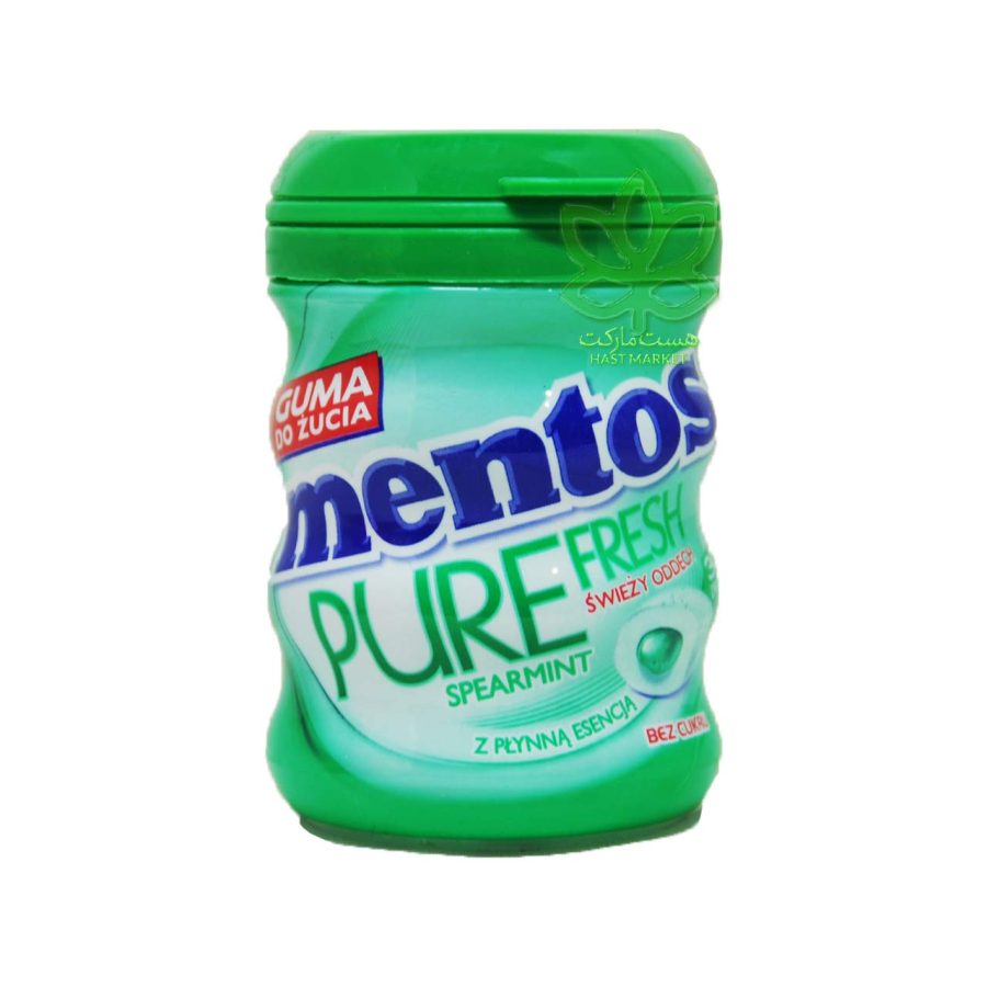 آدامس نعنا بدون شکر مغزدار 60 گرم منتوس - mentos