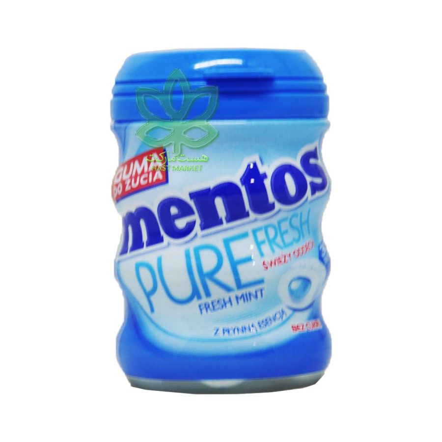 آدامس طعم نعنا فلفلی بدون شکر مغزدار 60 گرم منتوس - mentos