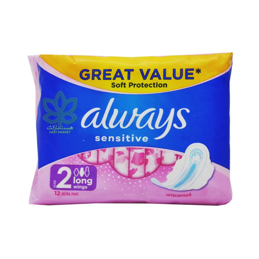 نوار بهداشتی آلویز پوست حساس 12 عدد اولترا - always