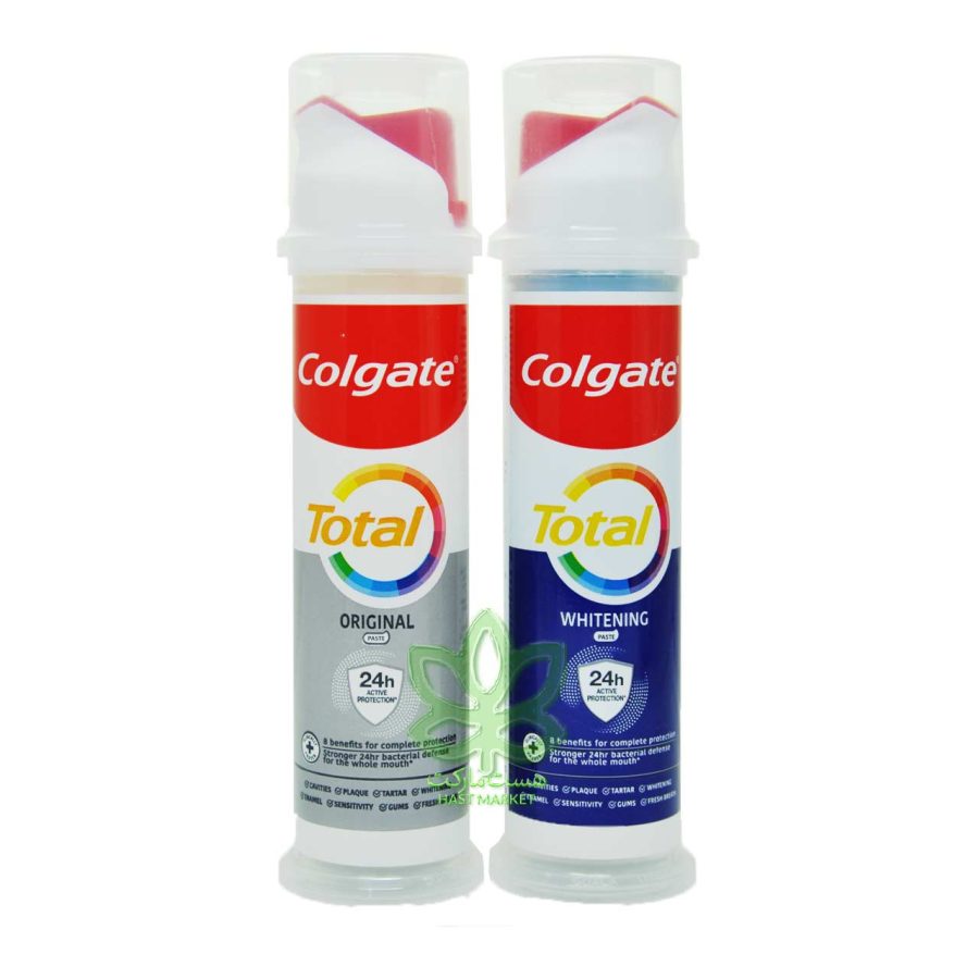 خمیر دندان سفید کننده کولگیت توتال پمپی 100 میل - colgate - Image 3