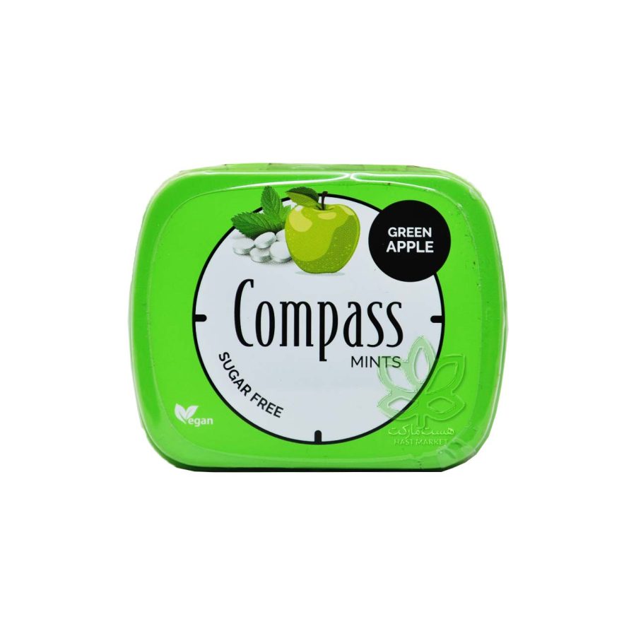 آبنبات ( خوشبو کننده دهان ) سیب سبز بدون قند کومپاس - compass