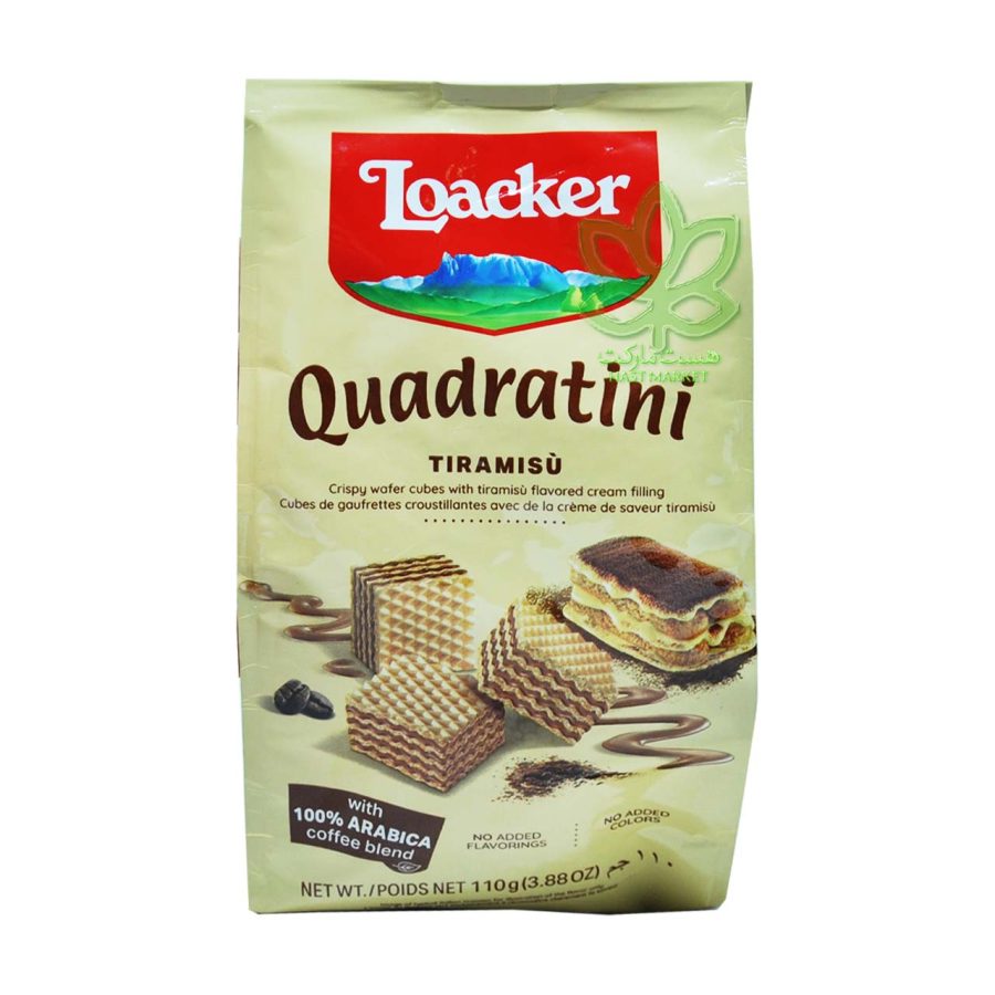 ویفر لواکر تیرامیسو کوادراتینی 110 گرم - loacker