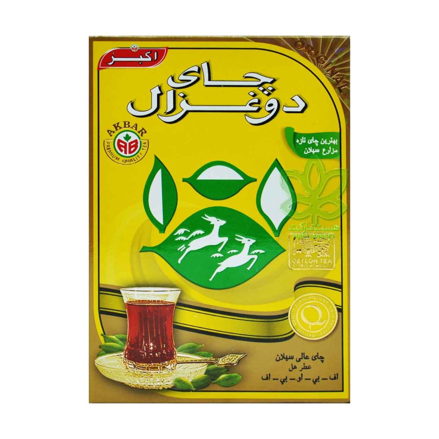 چای سیاه سیلان دوغزال با هل 500 گرم اکبر - akbar - Image 3