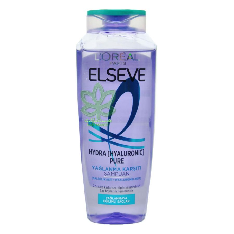 شامپو و آبرسان ( هیالورونیک اسید ) موهای چرب 300 میل لورآل - loreal