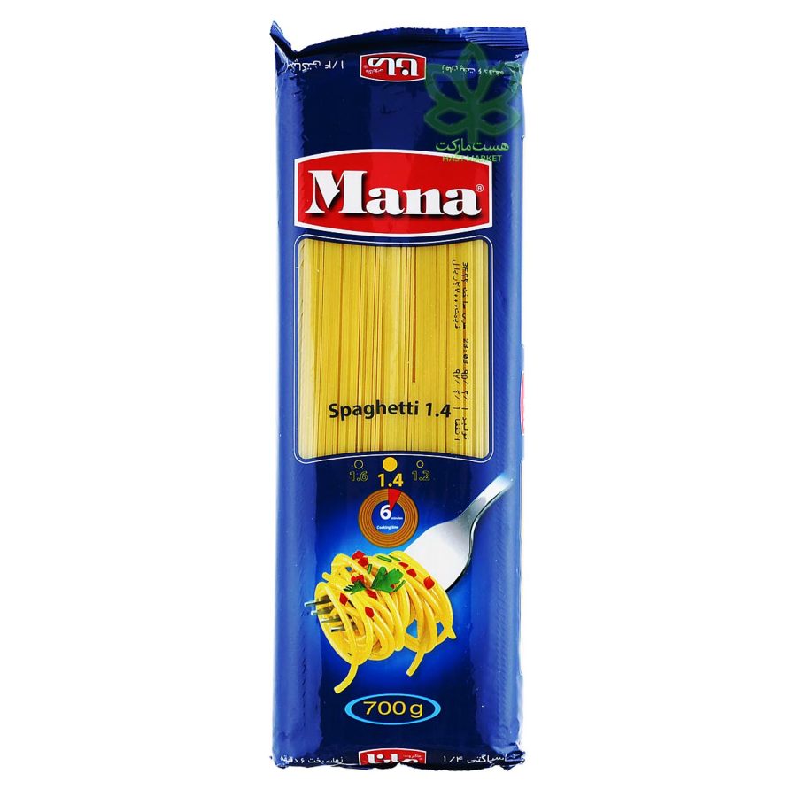 اسپاگتی مانا 700 گرم شماره 1.4