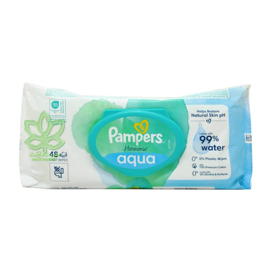 دستمال مرطوب کودک پمپرز آکوا 48 عدد - pampers